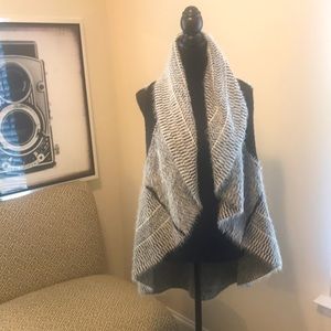 Eyelash Black & White Sweater Vest